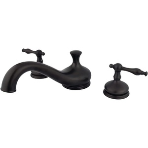 image:imageKingston Brass KS3338NL Heritage Roman Tub Filler with Metal lever handle Brushed NickelOil Rubbed Bronze
