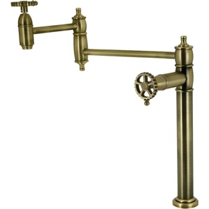 image:imageKingston Brass KS3700CG Fuller Deck Mount Pot Filler Faucet Matte BlackAntique Brass