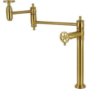image:imageKingston Brass KS3700CG Fuller Deck Mount Pot Filler Faucet Matte BlackBrushed Brass