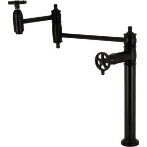 image:imageKingston Brass KS3700CG Fuller Deck Mount Pot Filler Faucet Matte BlackMatte Black