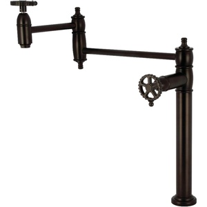 image:imageKingston Brass KS3700CG Fuller Deck Mount Pot Filler Faucet Matte BlackOil Rubbed Bronze