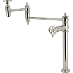 image:imageKingston Brass KS3700CG Fuller Deck Mount Pot Filler Faucet Matte BlackPolished Nickel