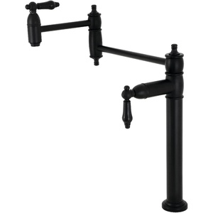 image:imageKingston Brass KS3707PKL Duchess Deck Mount Pot Filler Brushed BrassMatte Black