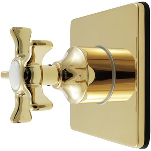 image:imageKingston Brass KS4041NX Hamilton SingleHandle SixWay Diverter Valve with Square Trim Kit Polished ChromePolished Brass