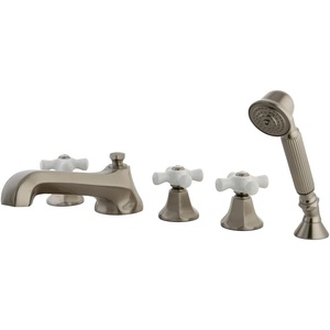 image:imageKingston Brass KS43015PX Roman Tub Faucet with Hand Shower Polished ChromeBrushed Nickel