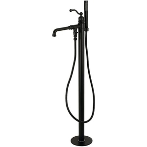 image:imageKingston Brass KS7030ABL English Country Freestanding Tub Faucet with Hand Shower Matte BlackMatte Black