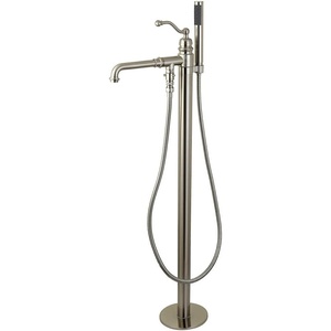 image:imageKingston Brass KS7036ABL English Country Freestanding Tub Faucet with Hand Shower Polished NickelBrushed Nickel