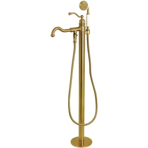 image:imageKingston Brass KS7137ABL Freestanding Roman Tub Filler With Hand Shower Brushed BrassBrushed Brass