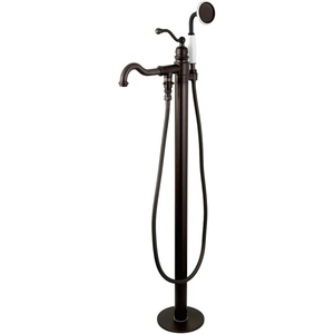image:imageKingston Brass KS7137ABL Freestanding Roman Tub Filler With Hand Shower Brushed BrassOil Rubbed Bronze