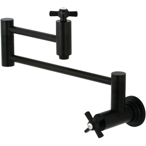 image:imageKingston Brass KS810ZXAC Millennium Wall Mount Pot Filler Kitchen Faucet Antique CopperMatte Black