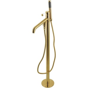 image:imageKingston Brass KS8137DPL Paris Freestanding Tub Faucet with Hand Shower Brushed BrassBrushed Brass