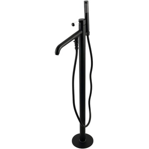 image:imageKingston Brass KS8137DPL Paris Freestanding Tub Faucet with Hand Shower Brushed BrassMatte Black