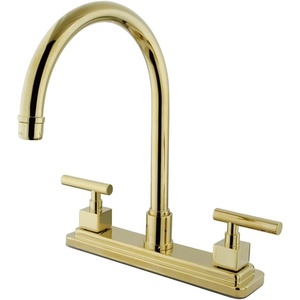 image:imageKingston Brass KS8792CQLLS Claremont Centerset Kitchen Faucet Polished BrassPolished Brass