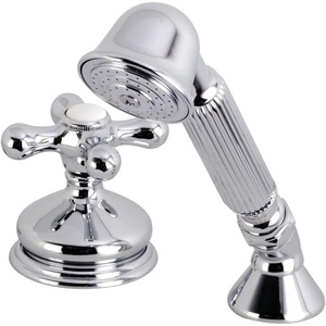 image:imageKingston Brass KSK3331AXTR Deck Mount Hand Shower with Diverter for Roman Tub Faucet Polished ChromePolished Chrome