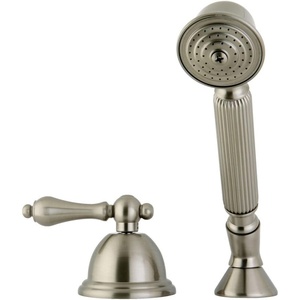 image:imageKingston Brass KSK3358ALTR Deck Mount Hand Shower with Diverter for Roman Tub Faucet Brushed Nickel