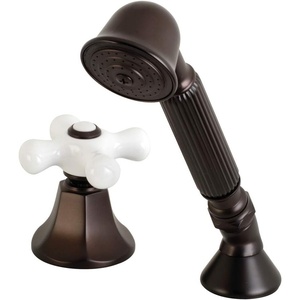 image:imageKingston Brass KSK4305PXTR Deck Mount Hand Shower with Diverter for Roman Tub Faucet Oil Rubbed BronzeOil Rubbed Bronze