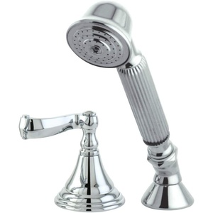 image:imageKingston Brass KSK5362FLTR Deck Mount Hand Shower with Diverter for Roman Tub Faucet Polished BrassPolished Chrome