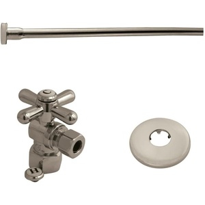 image:imageKingston Brass KTK105P Trimscape Toilet Supply Kit 12 IPS x 38 OD Comp Oil Rubbed BronzeBrushed Nickel