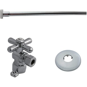 image:imageKingston Brass KTK105P Trimscape Toilet Supply Kit 12 IPS x 38 OD Comp Oil Rubbed BronzePolished Chrome
