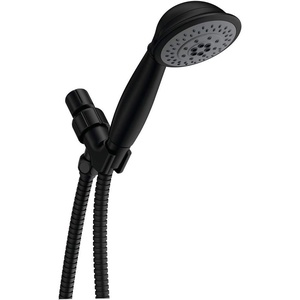 image:imageKingston Brass KX2522B Designer Trimscape Showerscape 5Setting Shower with Stainless Steel Hose Polished ChromeMatte Black