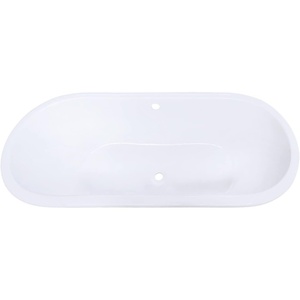 image:imageVCTPN632717 63Inch Cast Iron Oval DropIn Tub with Center Drain White