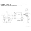 image:imageDoubleHandle 3Hole Deck Mount 4Inch Centerset Bathroom Faucet with PushUp PopUpOil Rubbed Bronze