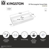 image:imageFauceture EV3917H0 Anne 39Inch x 17Inch Rectangular Vessel Sink White