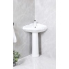 image:imageFauceture VPB2710 Venus 27 Ceramic Corner Pedestal Sink Single Hole Glossy White