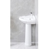 image:imageFauceture VPB2710 Venus 27 Ceramic Corner Pedestal Sink Single Hole Glossy White