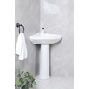 image:imageFauceture VPB2710 Venus 27 Ceramic Corner Pedestal Sink Single Hole Glossy White