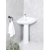 image:imageFauceture VPB2710 Venus 27 Ceramic Corner Pedestal Sink Single Hole Glossy White