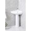 image:imageFauceture VPB2710 Venus 27 Ceramic Corner Pedestal Sink Single Hole Glossy White