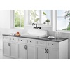 image:imageGourmetier GCKWS331916 Petra Galley 33 x 19 Cast Iron Wall Mount Kitchen Sink White