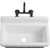 image:imageGourmetier GCKWS331916 Petra Galley 33 x 19 Cast Iron Wall Mount Kitchen Sink White