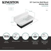 image:imageGourmetier GCKWS331916 Petra Galley 33 x 19 Cast Iron Wall Mount Kitchen Sink White