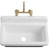 image:imageGourmetier GCKWS331916 Petra Galley 33 x 19 Cast Iron Wall Mount Kitchen Sink White