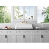 image:imageGourmetier GCKWS331916 Petra Galley 33 x 19 Cast Iron Wall Mount Kitchen Sink White