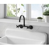 image:imageGourmetier GCKWS331916 Petra Galley 33 x 19 Cast Iron Wall Mount Kitchen Sink White