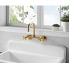 image:imageGourmetier GCKWS331916 Petra Galley 33 x 19 Cast Iron Wall Mount Kitchen Sink White
