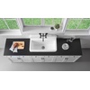 image:imageGourmetier GCKWS331916 Petra Galley 33 x 19 Cast Iron Wall Mount Kitchen Sink White