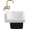 image:imageGourmetier GCKWS331916 Petra Galley 33 x 19 Cast Iron Wall Mount Kitchen Sink White