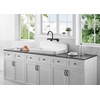 image:imageGourmetier GCKWS331916 Petra Galley 33 x 19 Cast Iron Wall Mount Kitchen Sink White
