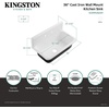 image:imageGourmetier GCKWS362011 Petra Galley 36 x 20 Cast Iron Wall Mount Kitchen Sink White