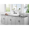 image:imageGourmetier GCKWS362011 Petra Galley 36 x 20 Cast Iron Wall Mount Kitchen Sink White