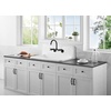 image:imageGourmetier GCKWS362011 Petra Galley 36 x 20 Cast Iron Wall Mount Kitchen Sink White