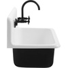 image:imageGourmetier GCKWS362011 Petra Galley 36 x 20 Cast Iron Wall Mount Kitchen Sink White