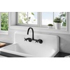 image:imageGourmetier GCKWS362011 Petra Galley 36 x 20 Cast Iron Wall Mount Kitchen Sink White