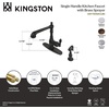 image:imageGourmetier GSY7208ACLBS American Classic SingleHandle Kitchen Faucet with Brass Sprayer Brushed NickelBrushed Nickel