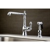 image:imageGourmetier GSY7208ACLBS American Classic SingleHandle Kitchen Faucet with Brass Sprayer Brushed NickelPolished Chrome