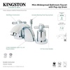image:imageKINGSTON BRASS KS2958ZX Millennium Mini Widespread Lavatory Faucet with Brass PopUp Brushed NickelPolished Chrome